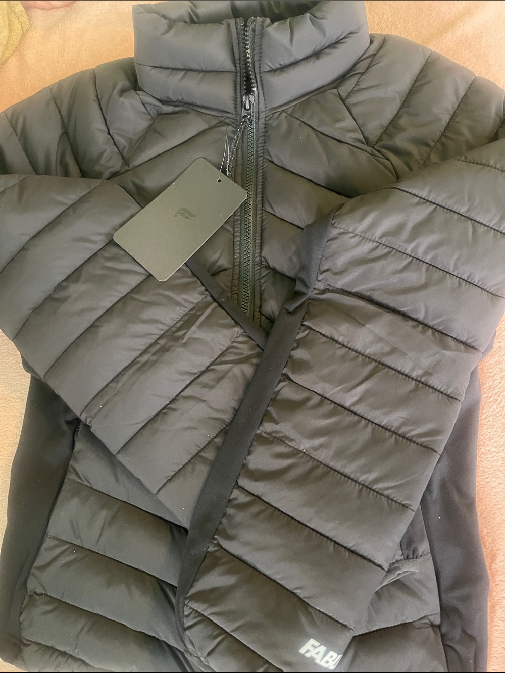 Fabletics Black Quilted Lightweight Puffer Jacket